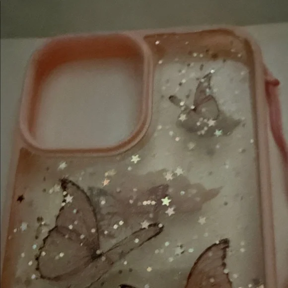 Butterfly iPhone Case with Beaded Strap - Picture 2 of 5